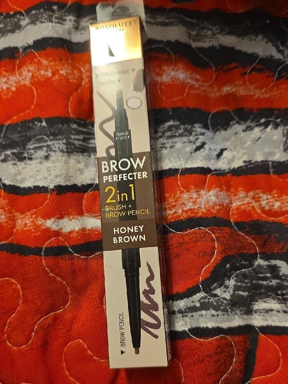 Absolute New York Brow Perfecter 2-in-1 Brush + Brow Pencil - Honey Brown